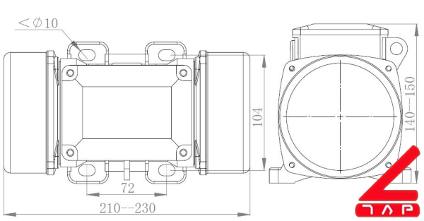 Bản vẽ động cơ rung TG3218